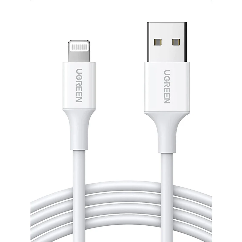 UGreen Lightning To USB 2.0 a Male Cable - 1m, 2m (White) (US155/20728, US155/20730)