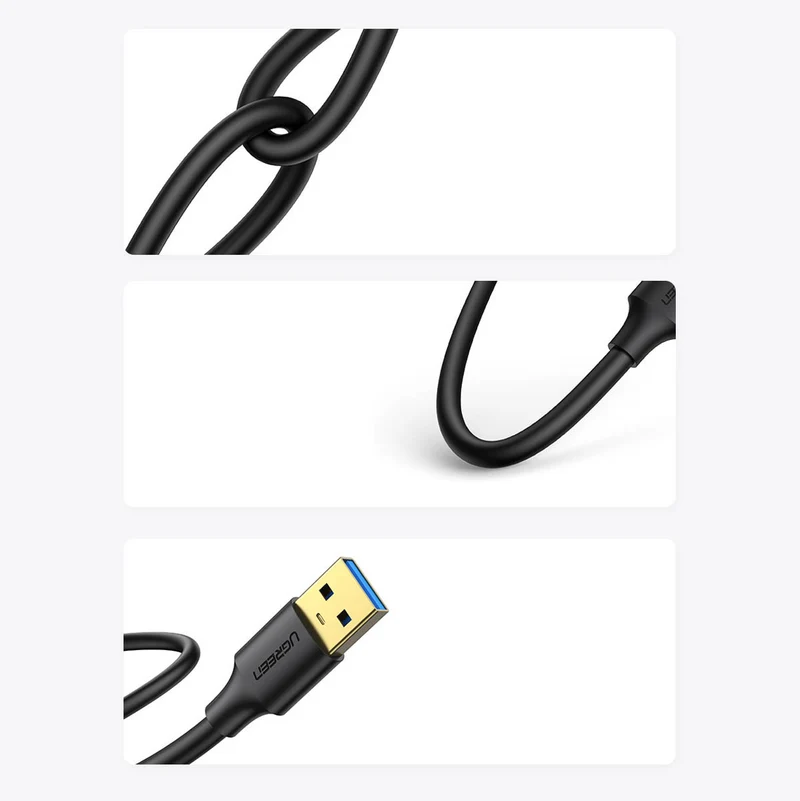 UGreen USB 3.0 a Male To Male Cable - 0.5M (Black) (US128/10369)
