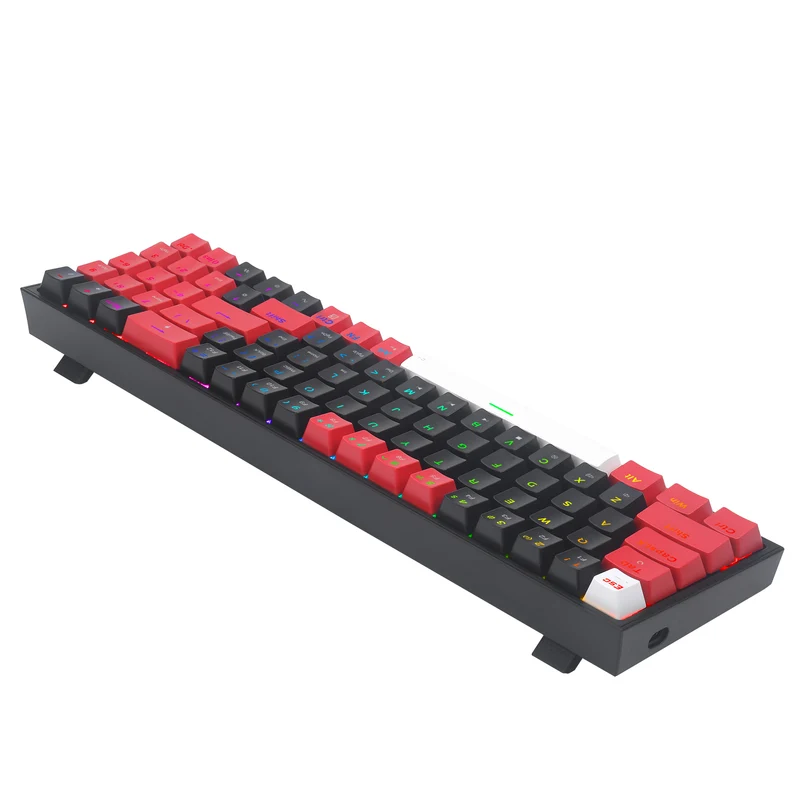 Redragon Pollux 78-Keys Wired Mechanical Gaming Keyboard (Dust-Proof Red Switch) (Black-Red-White) (K628RGB-BRW)