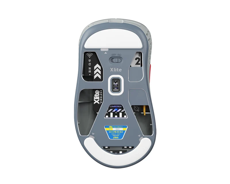 Pulsar Xlite V2 Retro Edition Ultralight Ergonomic Lag Free Wireless Gaming Mouse (Gray) (PXW28)