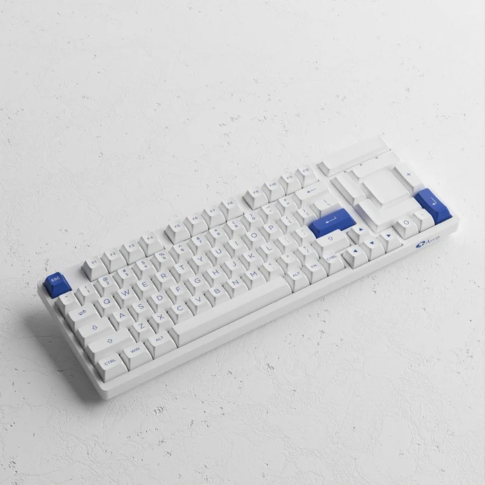 Akko Blue & White 3098N Multi-Modes RGB Mechanical Keyboard (TTC Flame Red Switch)