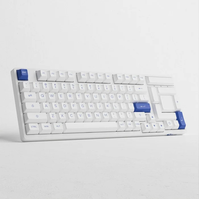 Akko Blue & White 3098N Multi-Modes RGB Mechanical Keyboard (TTC Flame Red Switch)