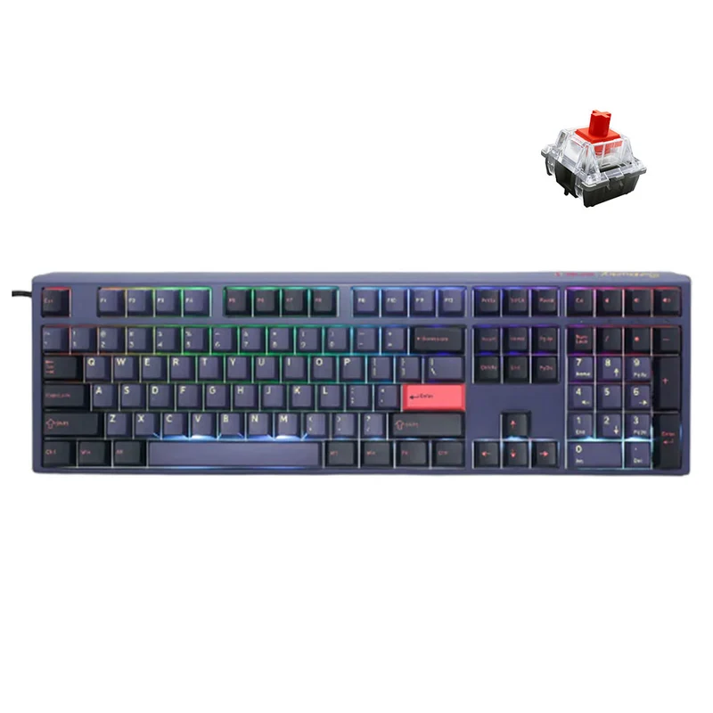 Ducky One 3 Cosmic Blue Hotswap Double Shot PBT Mechanical Keyboard (Cherry RGB Red) (DKON2108ST-RUSPDCOVVVC2)