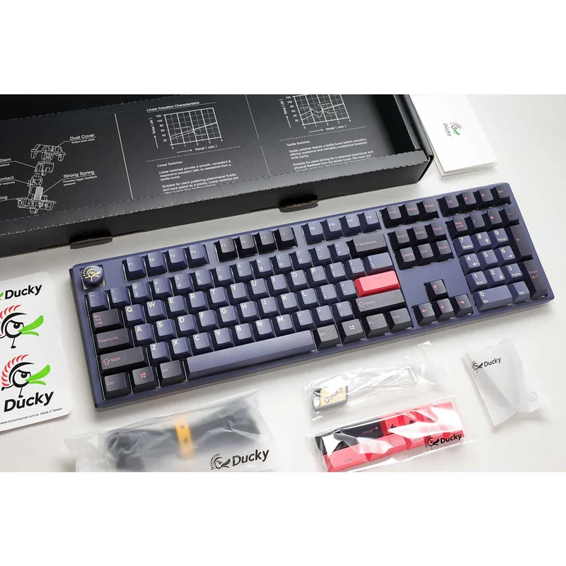 Ducky One 3 Cosmic Blue Hotswap Double Shot PBT Mechanical Keyboard (Cherry RGB Red) (DKON2108ST-RUSPDCOVVVC2)