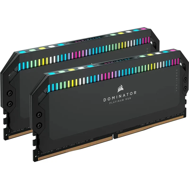 CORSAIR Dominator Platinum RGB 64GB (2x32GB) DDR5 DRAM 6600MHZ C32 Memory Kit (Black) (CMT64GX5M2B6600C32)