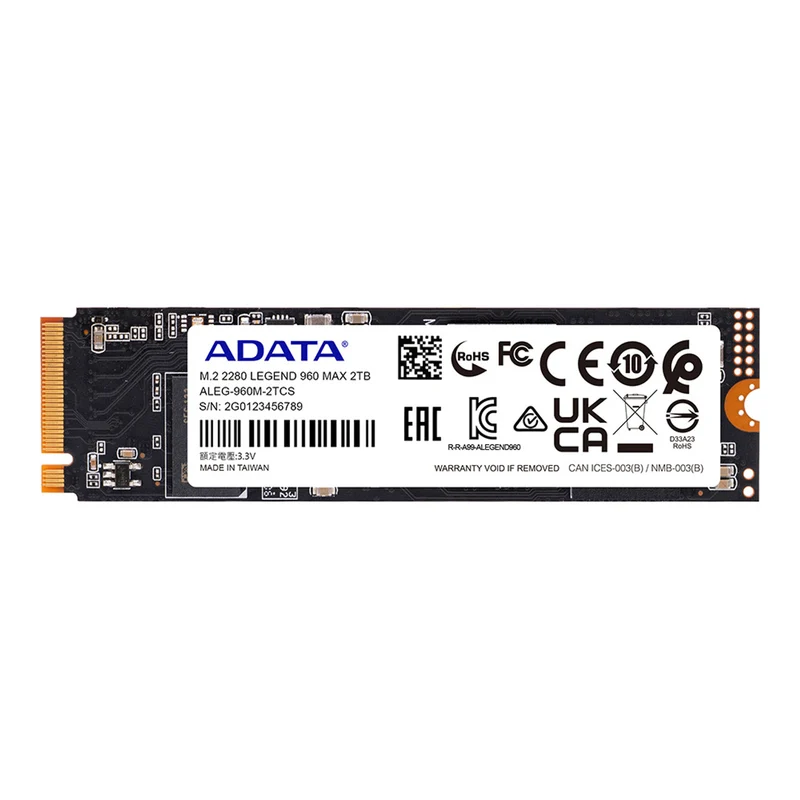 Adata Legend 960 Max 2TB PCIE GEN4 X4 M.2 2280 Internal Gaming SSD With Heatsink (ALEG-960M-2TCS)