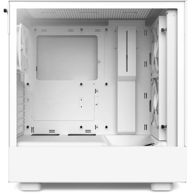 NZXT H5 Flow Compact Mid-Tower Airflow Case With RGB Fans (Matte White) (CC-H51FW-R1)