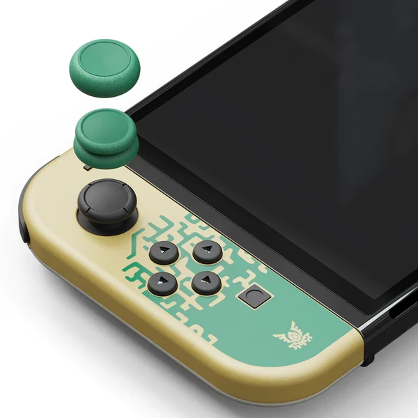NSW Skull & Co. Thumb Grip For Switch/Switch OLED/Switch Lite Controller (White/Green) (NSTG-TOK)