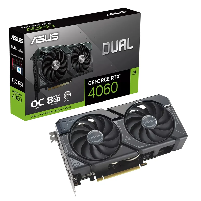 Asus Dual GeForce RTX 4060 OC 8GB Graphics Card (Dual-RTX4060-O8G)