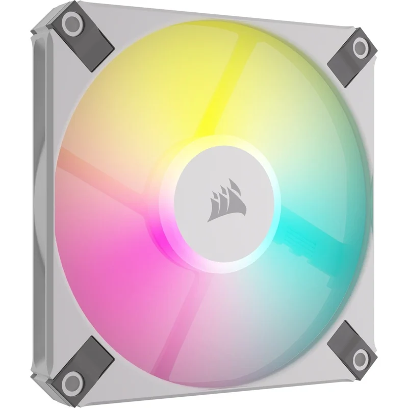 Corsair iCUE AF120 RGB Slim 120MM PWM Fluid Dynamic Bearing Fan (White) (Single Pack)