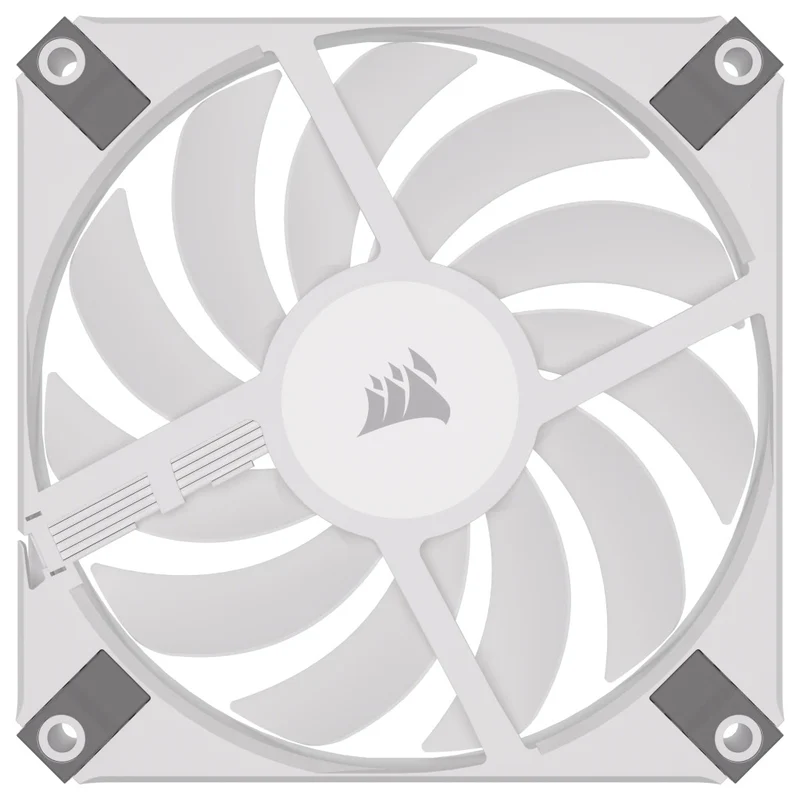 Corsair iCUE AF120 RGB Slim 120MM PWM Fluid Dynamic Bearing Fan (White) (Single Pack)