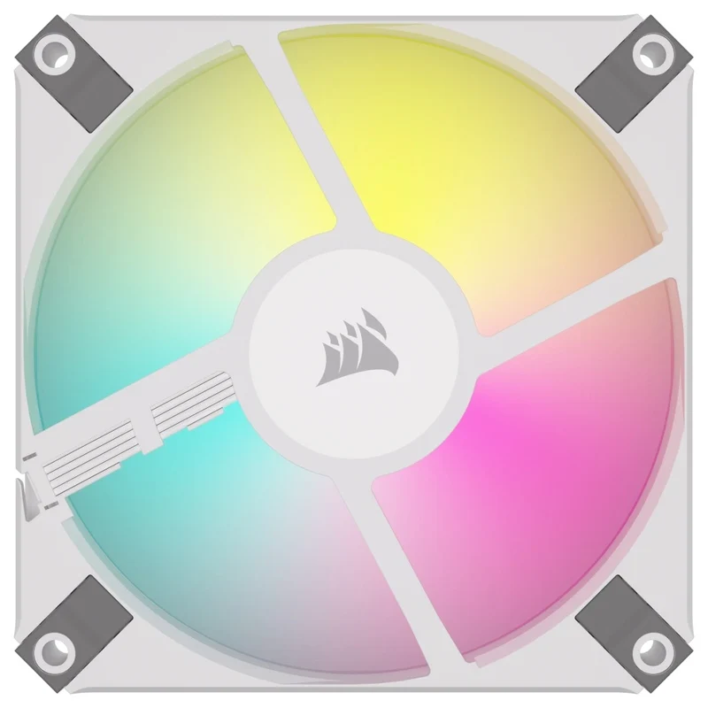 Corsair iCUE AF120 RGB Slim 120MM PWM Fluid Dynamic Bearing Fan (White) (Single Pack)