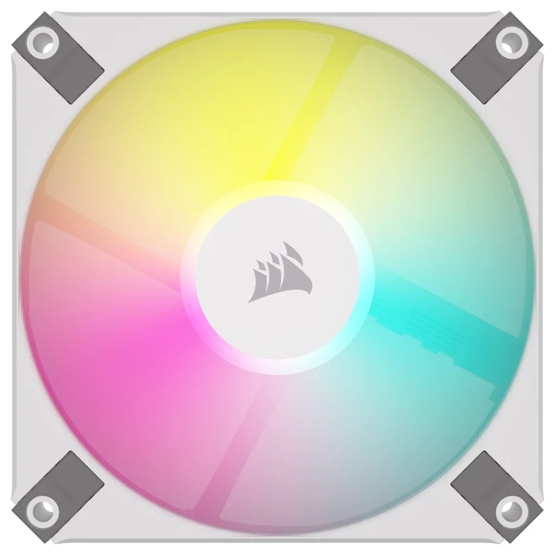 Corsair iCUE AF120 RGB Slim 120MM PWM Fluid Dynamic Bearing Fan (White) (Single Pack)