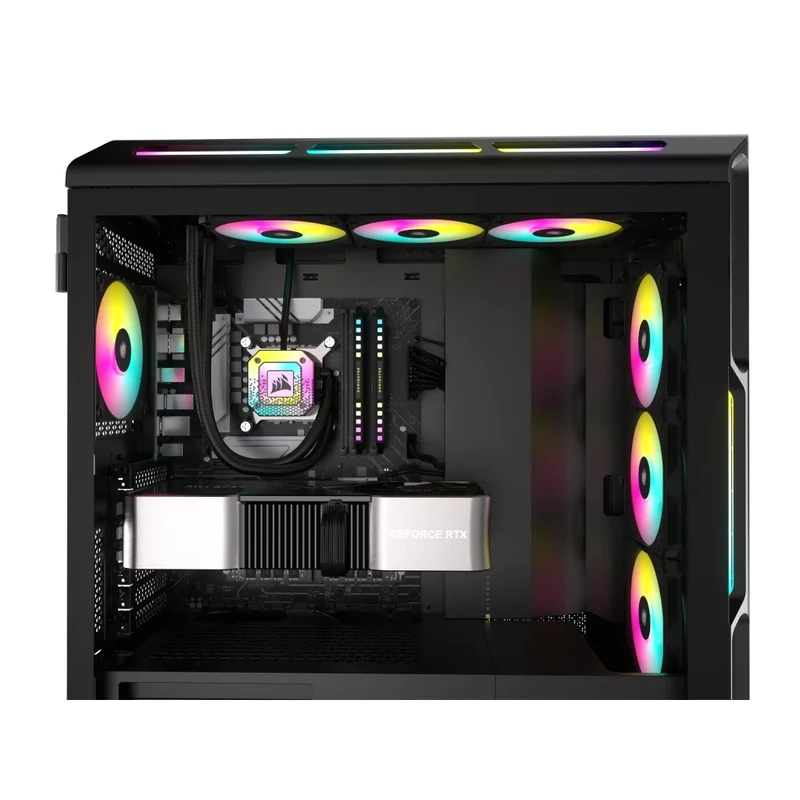 Corsair iCUE AF120 RGB Slim 120MM PWM Fluid Dynamic Bearing Fan (Black) (Single Pack)