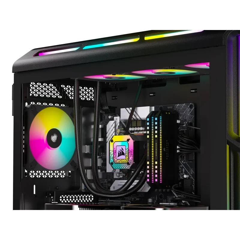 Corsair iCUE AF120 RGB Slim 120MM PWM Fluid Dynamic Bearing Fan (Black) (Single Pack)