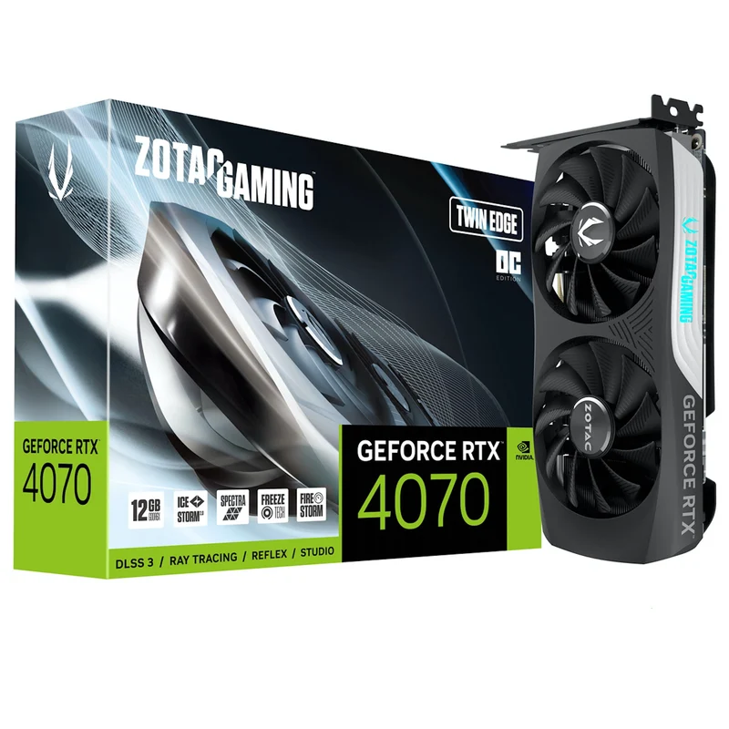 Zotac Gaming Geforce RTX 4070 Twin Edge OC 12GB GDDR6X Graphics Card (ZT-D40700H-10M)