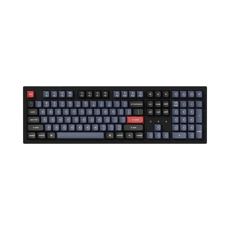 Keychron K10 Pro QMK/Via Hot-Swappable RGB Backlight Wireless Mechanical Keyboard - Black (K Pro Red Switch) (K10P-H1)