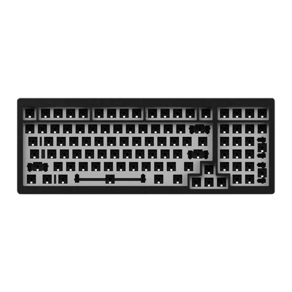 MonsGeek M2 QMK Aluminium Case Mechanical Keyboard Hot-Swappable Gasket DIY Kit (Black)
