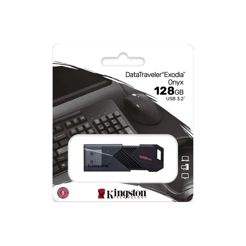 Kingston DataTraveler Exodia Onyx 128GB USB 3.2 Gen 1 USB Flash Drive (DTXON/128GB)