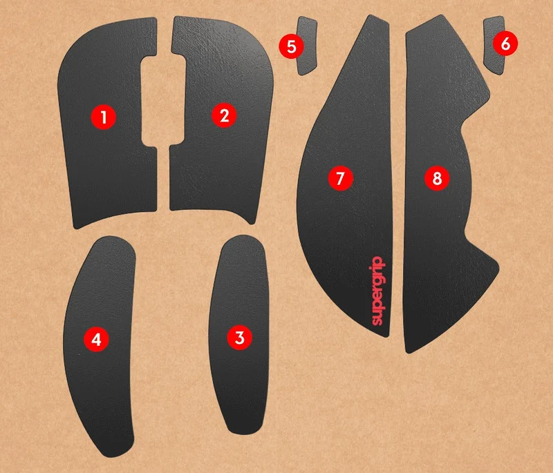 Pulsar Supergrip Mouse Grip Tape Pre-Cut For Pulsar Xlite V2 (Size 2 Medium) (SGXV22)
