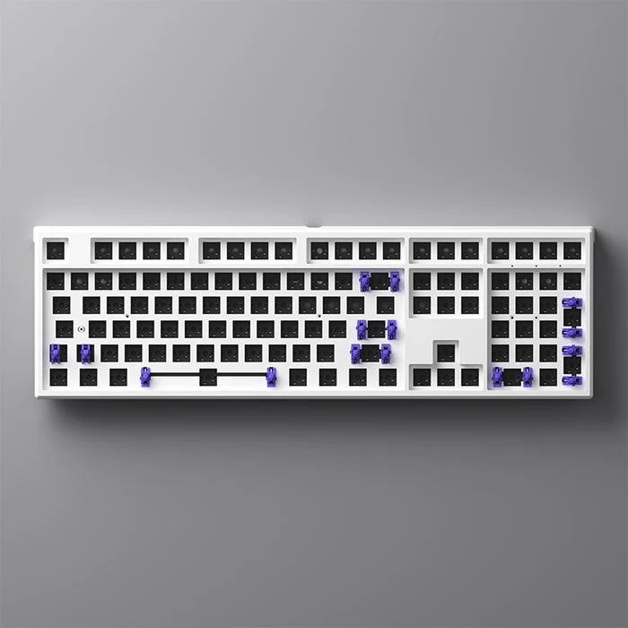 Monsgeek MG108W Gasket DIY Kit North Facing PCBA Hot-Swappable Mechanical Keyboard (White)