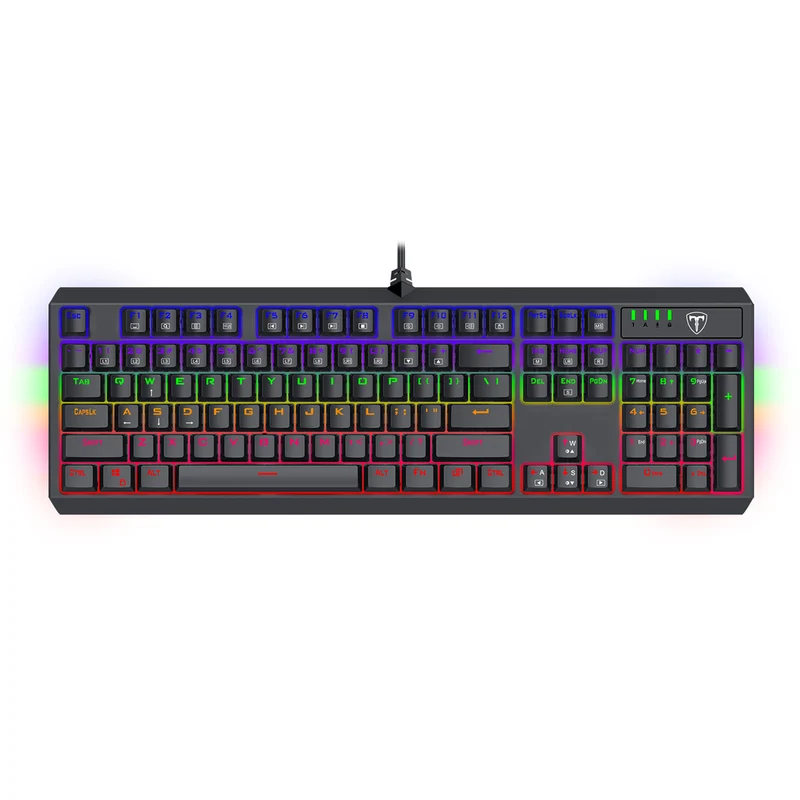 T-Dagger Pavones 104-Key Entry Level Wired Mechanical Keyboard With Side Light Effects (Blue Switch) (T-TGK319)
