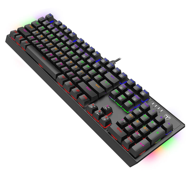 T-Dagger Pavones 104-Key Entry Level Wired Mechanical Keyboard With Side Light Effects (Blue Switch) (T-TGK319)