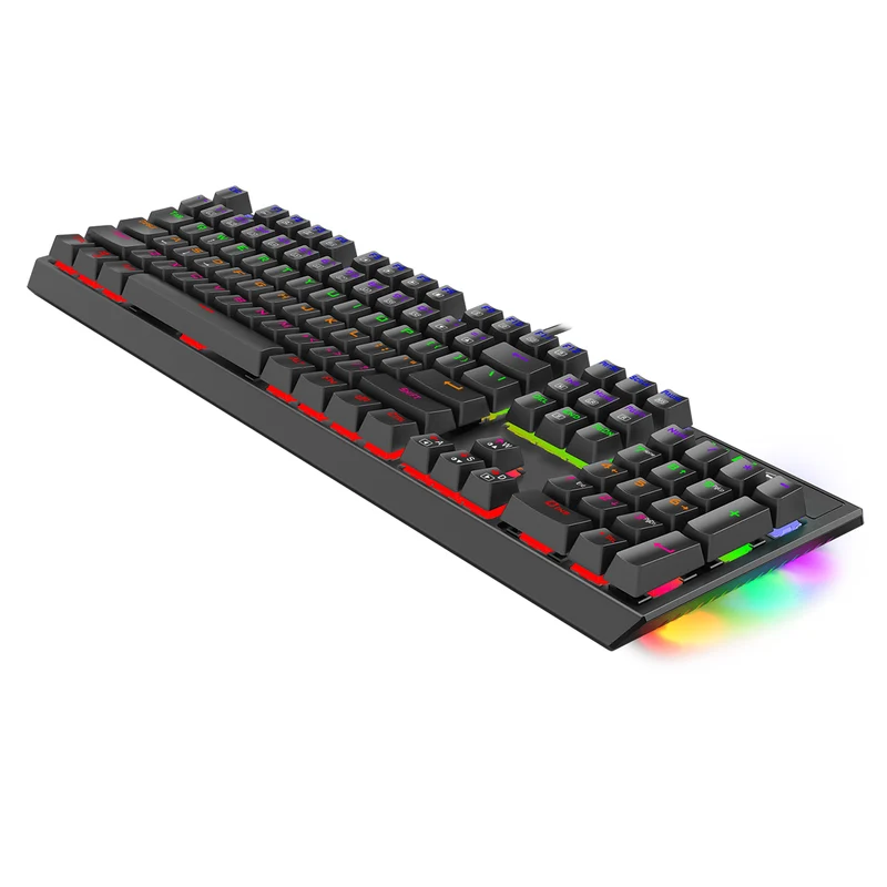 T-Dagger Pavones 104-Key Entry Level Wired Mechanical Keyboard With Side Light Effects (Blue Switch) (T-TGK319)