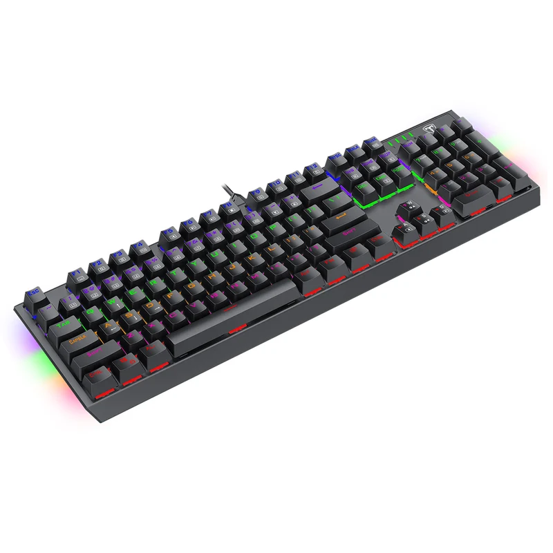 T-Dagger Pavones 104-Key Entry Level Wired Mechanical Keyboard With Side Light Effects (Blue Switch) (T-TGK319)