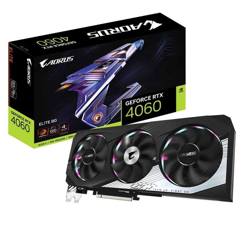 Gigabyte Aorus GeForce RTX 4060 Elite 8GB Graphics Card (GV-N4060AORUS-E-8GD)