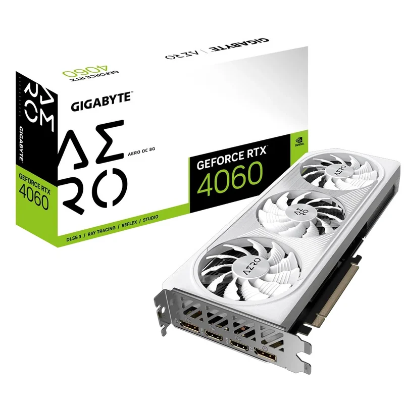Gigabyte GeForce RTX 4060 Aero OC 8GB Graphics Card (GV-N4060AERO-OC-8GD)