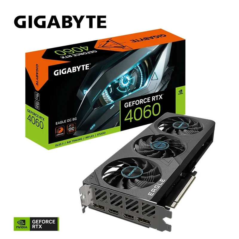 Gigabyte GeForce RTX 4060 Eagle OC 8GB Graphics Card (GV-N4060EAGLE-OC-8GD)