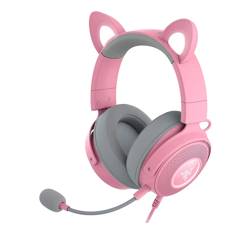 Razer Kraken Kitty V2 Pro Wired RGB Headset With Interchangeable Ears (Quartz)