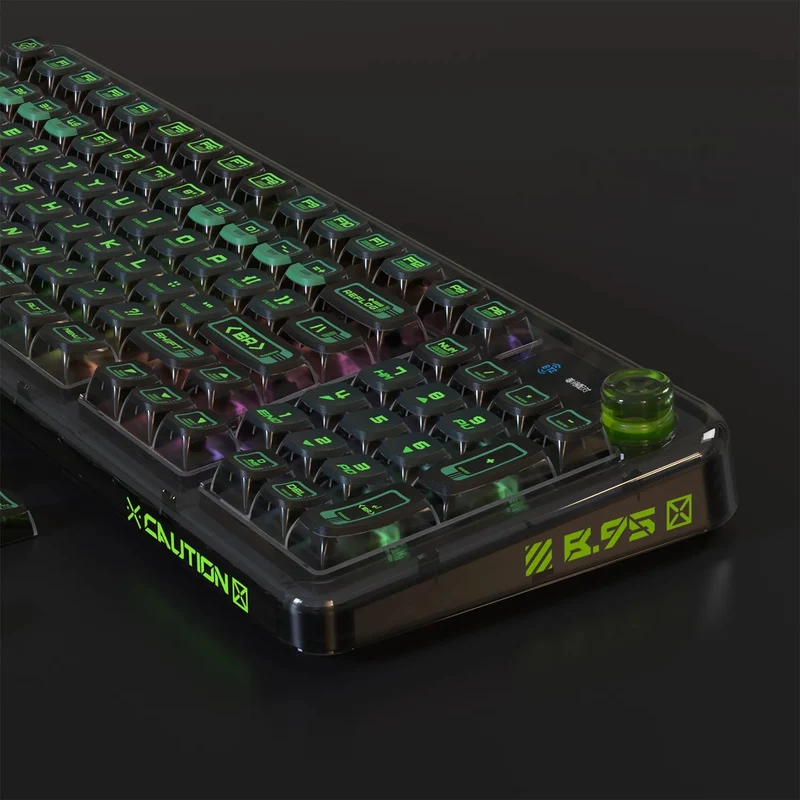 PIIFOX 117-Key Dye-Subbed PBT ASA Profile Pudding Keycaps Set (Binary)