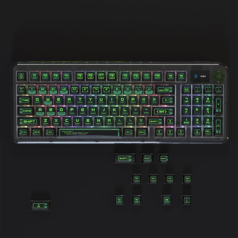 PIIFOX 117-Key Dye-Subbed PBT ASA Profile Pudding Keycaps Set (Binary)