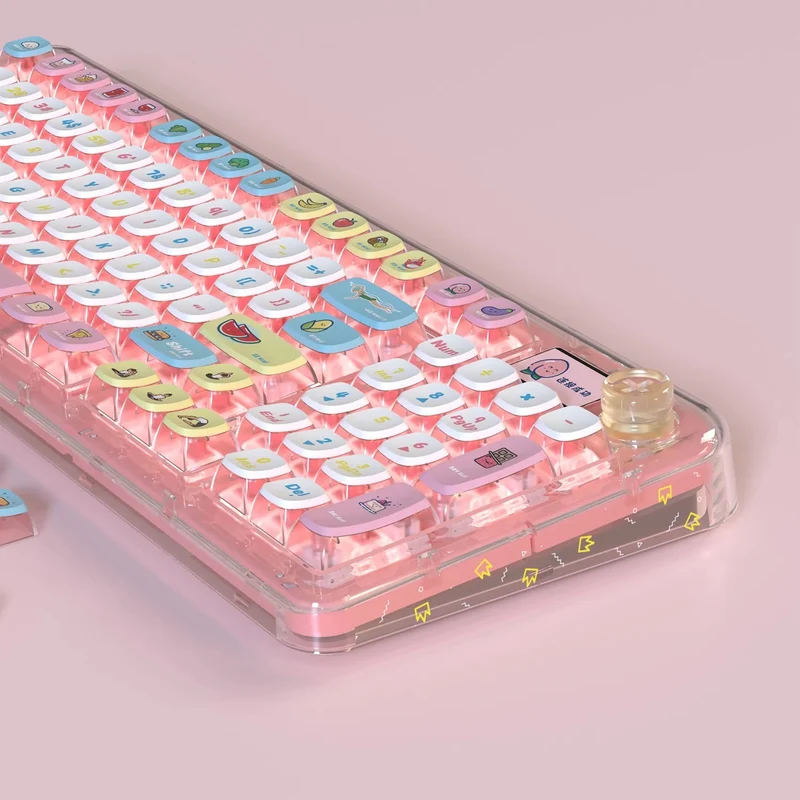 PIIFOX 117-Key Dye-Subbed PBT ASA Profile Pudding Keycaps Set (Calories)