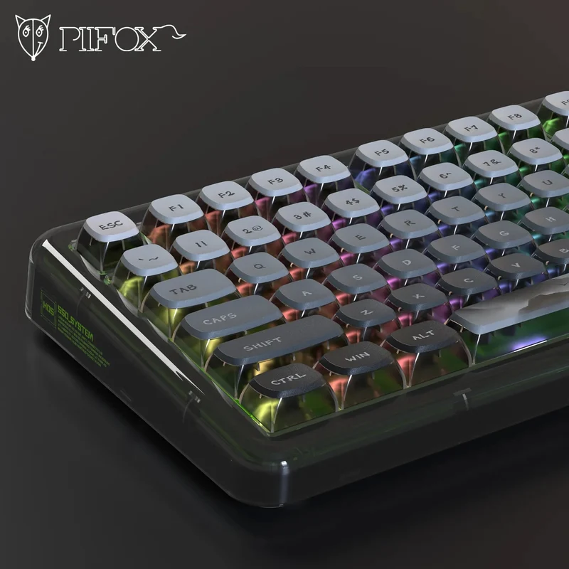 PIIFOX 117-Key Dye-Subbed PBT ASA Profile Pudding Keycaps Set (Foggy Mountains)