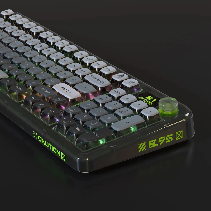 PIIFOX 117-Key Dye-Subbed PBT ASA Profile Pudding Keycaps Set (Foggy Mountains)