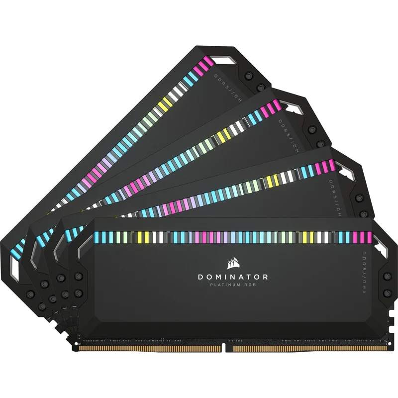 Corsair Dominator Platinum RGB 64GB (4X16GB) DDR5 DRAM 6600MHZ C32 Memory Kit (Black) (CMT64GX5M4B6600C32)