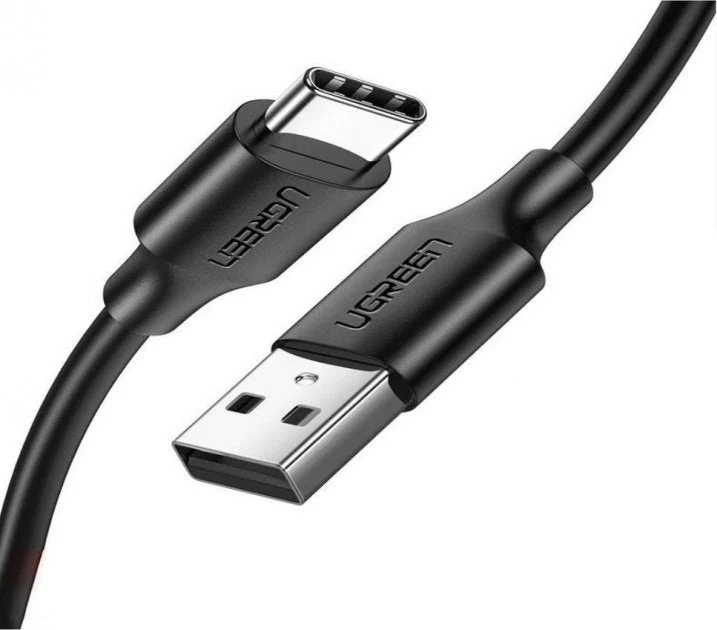 Ugreen USB-A 2.0 TO USB-C Cable Nickel Plating 0.5M (Black) (US287/60115)