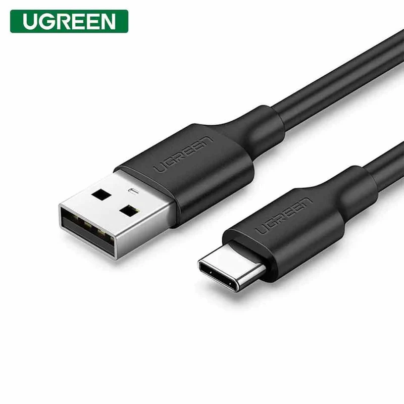 Ugreen USB-A 2.0 To USB-C Cable Nickel Plating 0.25M (Black) (US287/60114)
