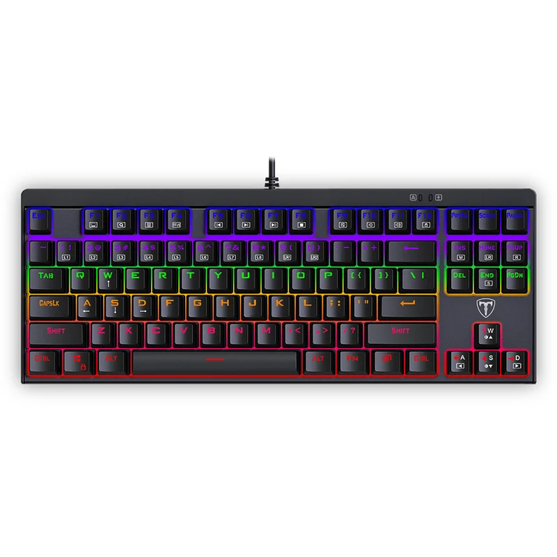 T-Dagger Corvette Mechanical Gaming Keyboard With Rainbow Backlight (Dust-Proof Blue Switch) (T-TGK302)