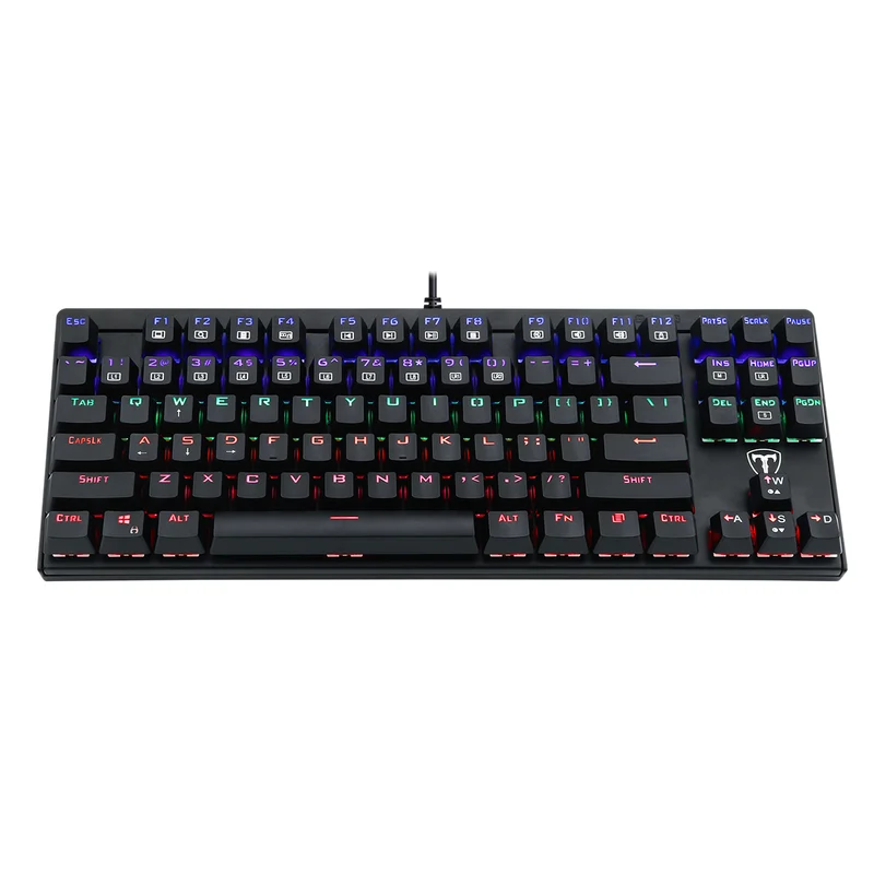 T-Dagger Corvette Mechanical Gaming Keyboard With Rainbow Backlight (Dust-Proof Blue Switch) (T-TGK302)