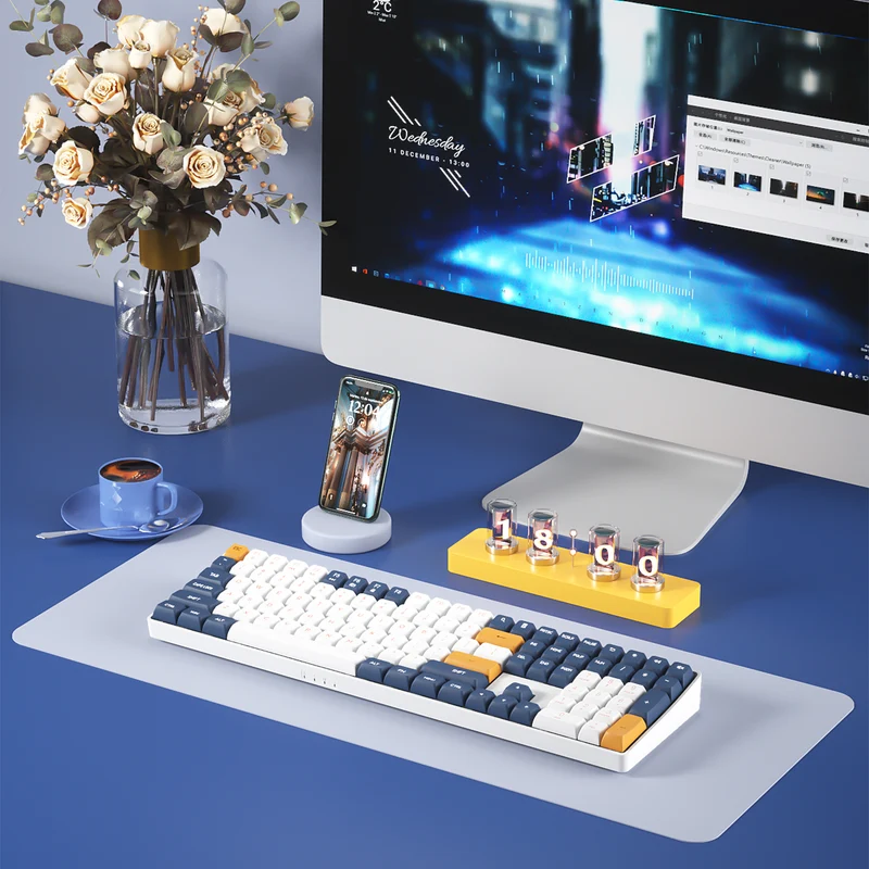 Darkflash GD108 110-Key Hotswap Wired+2.4G Wireless Mechanical Keyboard (Starry Blue) (Yellow Switch)