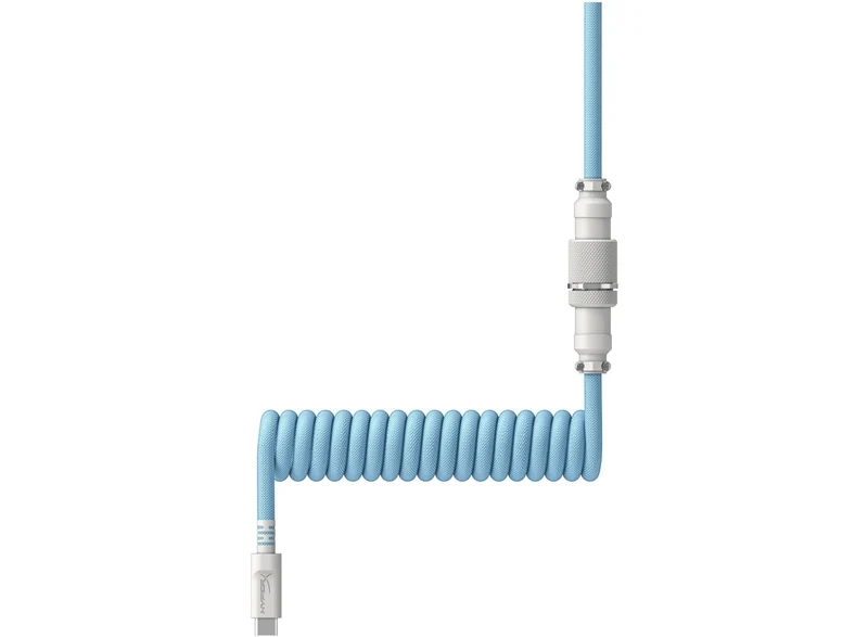 HyperX USB-C Coiled Cable (Light Blue/White) (6J680AA)