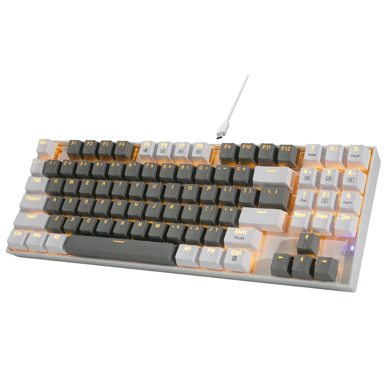 E-Yooso Z-13 Single Light 89 Keys Mechanical Keyboard Grey/White (Red Switch)