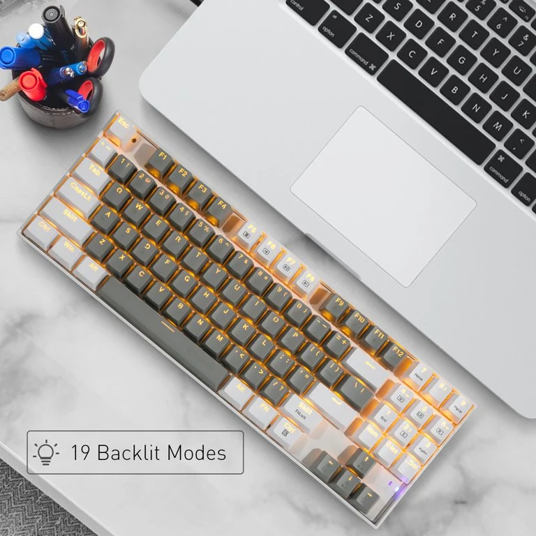 E-Yooso Z-13 Single Light 89 Keys Mechanical Keyboard Grey/White (Red Switch)