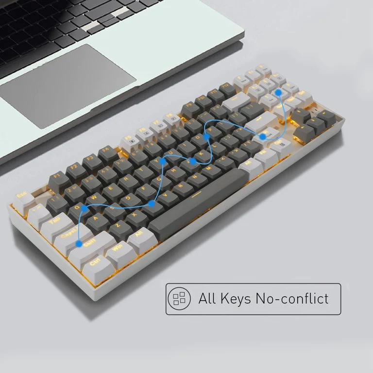 E-Yooso Z-13 Single Light 89 Keys Mechanical Keyboard Grey/White (Red Switch)