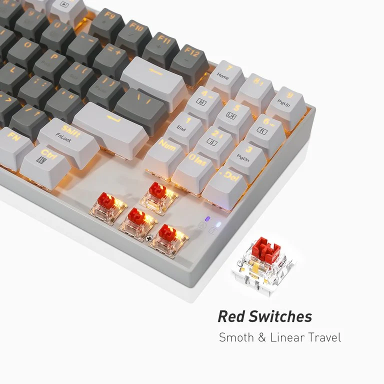 E-Yooso Z-13 Single Light 89 Keys Mechanical Keyboard Grey/White (Red Switch)
