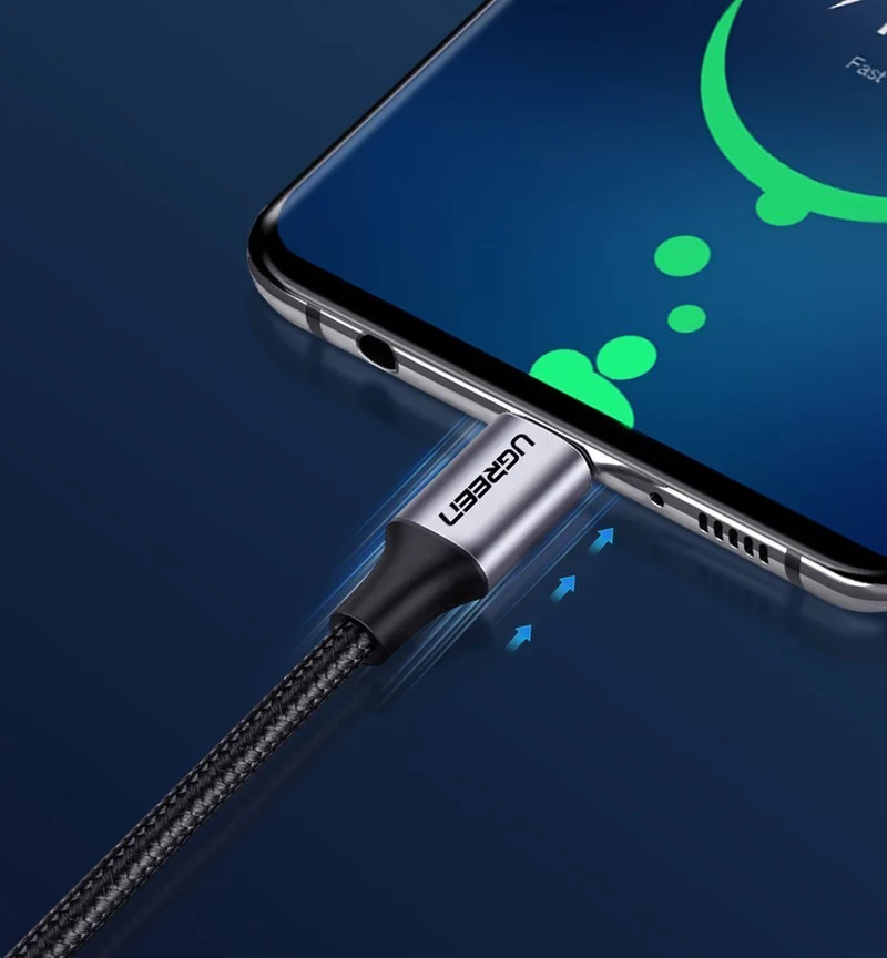 UGreen USB-C 2.0 Male To USB-C 2.0 Male 3A Data Cable 1m (Gray/Black) (US261/50150)